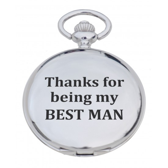 PW BM - 'Best Man' Engraved Pocket Watch PW BM - 'Best Man' Engraved Pocket Watch