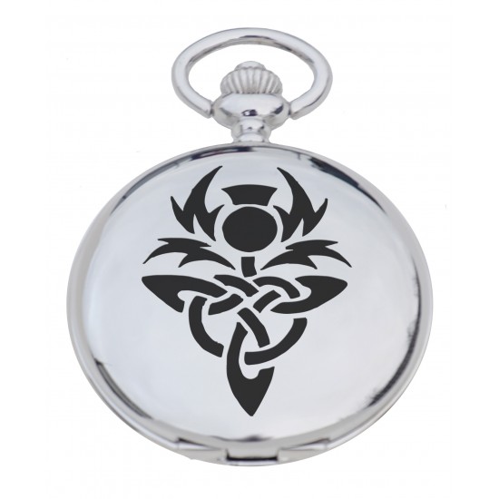 PW CT - Celtic Thistle Engraved Pocket Watch PW CT - Celtic Thistle Engraved Pocket Watch