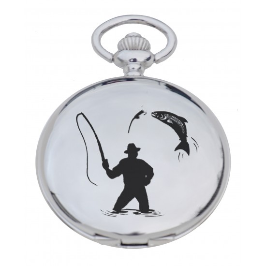 PW FM - Fisherman Engraved Pocket Watch PW FM - Fisherman Engraved Pocket Watch