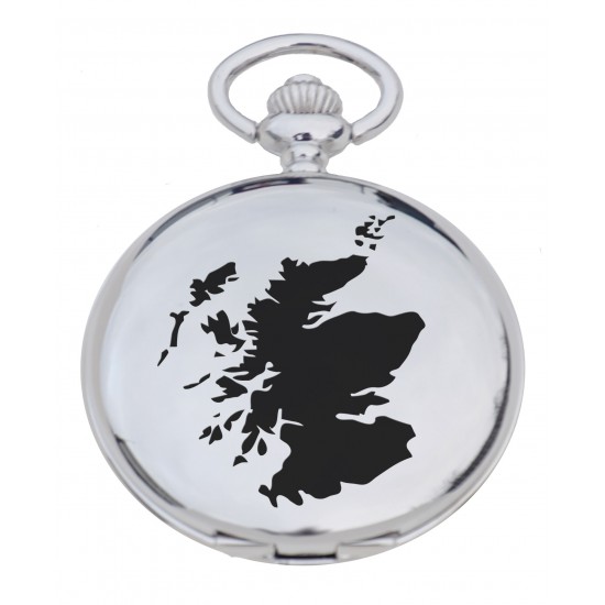 PW SM - Scotland Map Engraved Pocket Watch PW SM - Scotland Map Engraved Pocket Watch