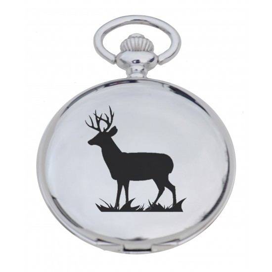 PW ST - Stag Engraved Pocket Watch PW ST - Stag Engraved Pocket Watch