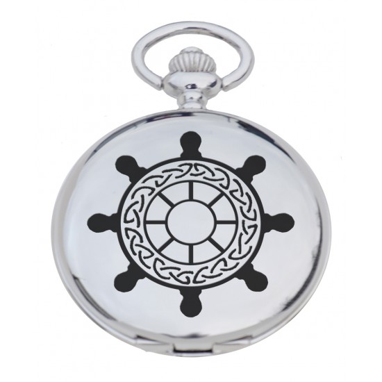 PW SW - Ships Wheel Engraved Pocket Watch PW SW - Ships Wheel Engraved Pocket Watch