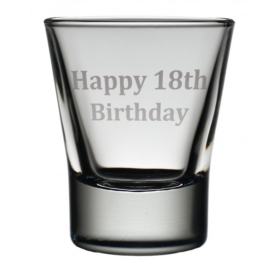 TOT 18 - Dram Glass 'Happy 18th' TOT 18 - Dram Glass 'Happy 18th'