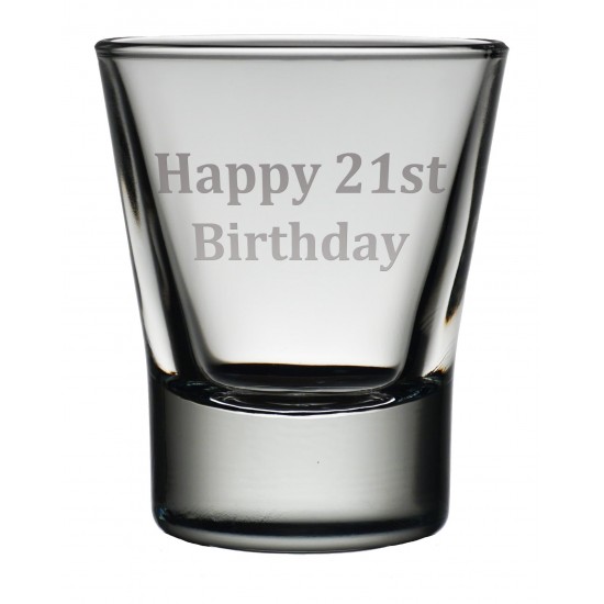 TOT 21 - Dram Glass 'Happy 21st' TOT 21 - Dram Glass 'Happy 21st'